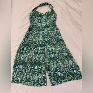 Guess women’s green snake print wide leg jumpsuit